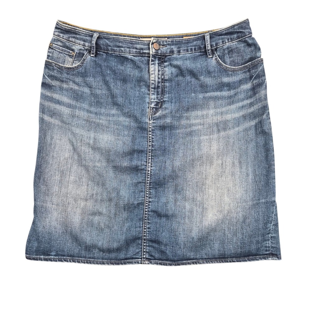 Pilcro and the Letterpress Blue Denim Pleated Ruffle Back Mini Skirt Size 32